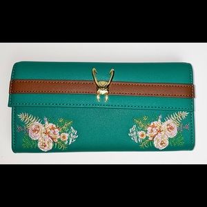 Loungefly Marvel The Infinity Saga Loki Floral Embroidered Wallet
